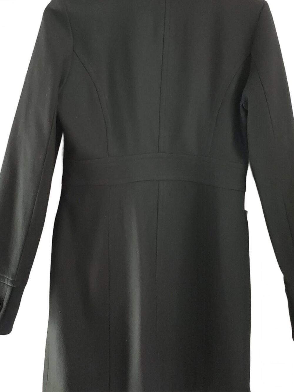 ANTHROPOLOGIE TULLE ORIGINAL CLOTHING Black ¾ Length Winer Coat with Front Pocke - Picture 4 of 7